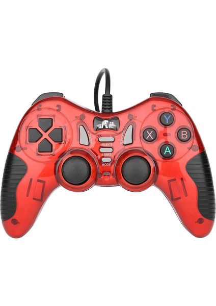Çift Analoglu Kol USB Pc Bilgisayar Ps3 Oyun Kolu Gamepad Joystick (Kırmızı)