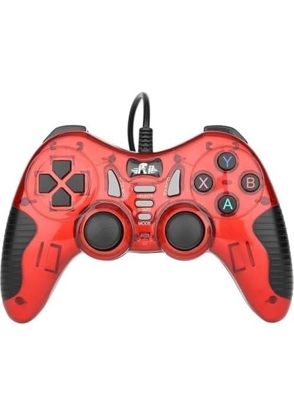 Çift Analoglu Kol USB Pc Bilgisayar Ps3 Oyun Kolu Gamepad Joystick (Kırmızı)