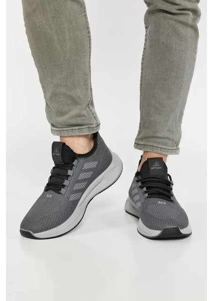 Erkek Sneaker Ayakkabı Boost Desenli Ortopedik Fileli Triko Hafif Taban Sneaker Günlük Yürüyüş Spor Ayakkabı