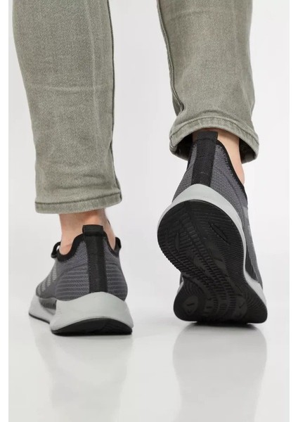 Erkek Sneaker Ayakkabı Boost Desenli Ortopedik Fileli Triko Hafif Taban Sneaker Günlük Yürüyüş Spor Ayakkabı