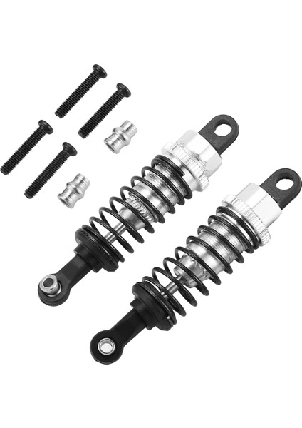 2 Adet Yağ Ayarlanabilir 65MM Amortisör Sönümleyici Rc Araba Için 1/18 Wltoys A959 A969 A979 K929 Hpi Hsp Traxxas Losi Tamiya, Gümüş (Yurt Dışından)