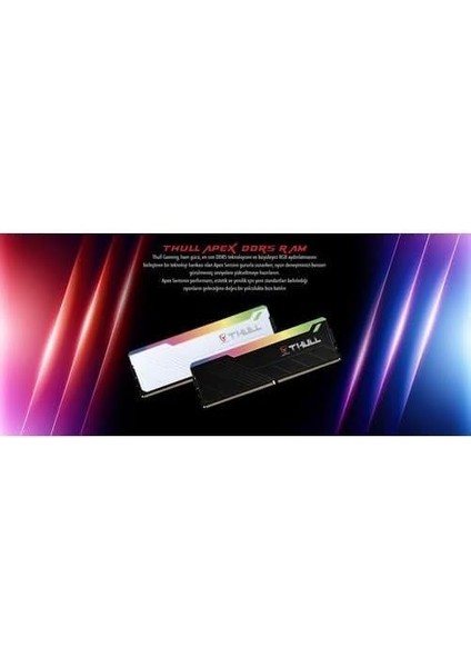 Apex 32GB Kıts (2X16GB) 6400MHZ CL32 1.4V Rgb Whıte Heatsınk Ddr5 Ram THL-PCAPX51200D5-32G-W