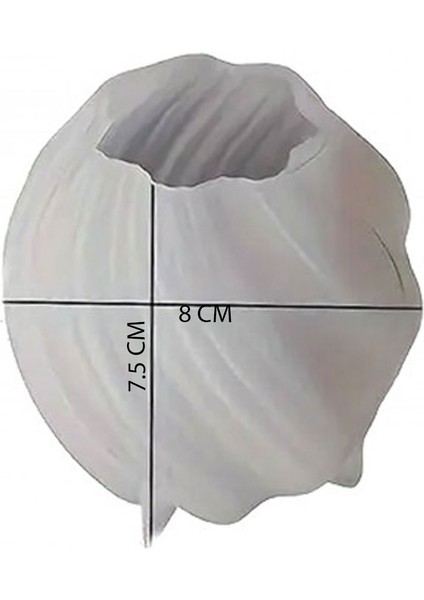 Silikon Mum 3D Orta Boy Dönen Sütun Geometrik Dalgalı Sabun Beton ve Taş Tozu Kalıbı modelleri