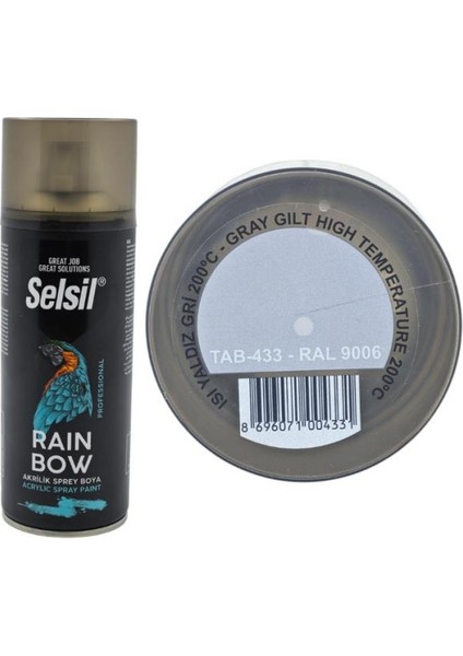 Rainbow Sprey Boya 400 ml Isı Yaldız Gri 200C