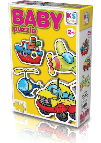 12003 Ks Baby Puzzle - Ulaşım Araçları / 15 Parça Puzzle / +2 Yaş.glpzr