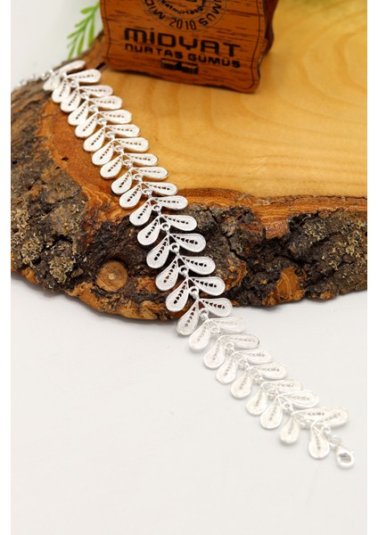 Uçan Kanat Model 925 Ayar Gümüş Telkari Kadın Bileklik 201024174 fiyatları