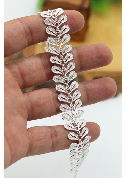 Uçan Kanat Model 925 Ayar Gümüş Telkari Kadın Bileklik 201024174 modelleri