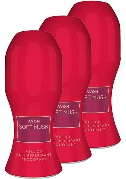 Soft Musk Delice Velvet Berries Kadın Rollon 50 Ml. Üçlü Set