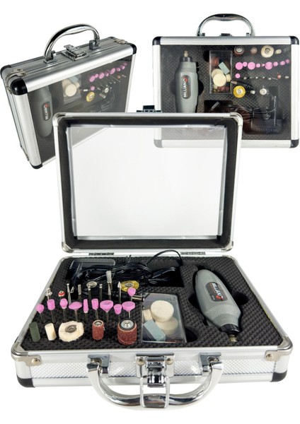 Özel Çelik Alaşımlı Çantalı 50 Parça 180 Watt Mini Hobi Kalıpçı Taşlama Gravür Oyma Makinesi Seti