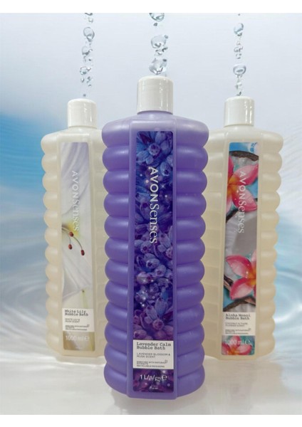 Senses Lavender, White Lily, Aloha Monoi 1 Lt Banyo Köpüğü Seti