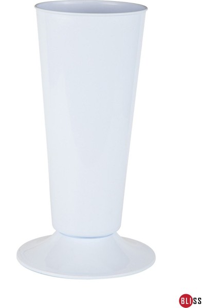 5,7 Lt Dekoratif Çok Amaçlı Silindir Kesme Çiçek Vazosu Şemsiyelik ve Beyaz Saksı