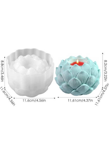 Silikon Çiçek Tomurcuğu Tealight Mumluk Kalıbı