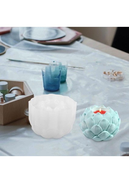 Silikon Çiçek Tomurcuğu Tealight Mumluk Kalıbı