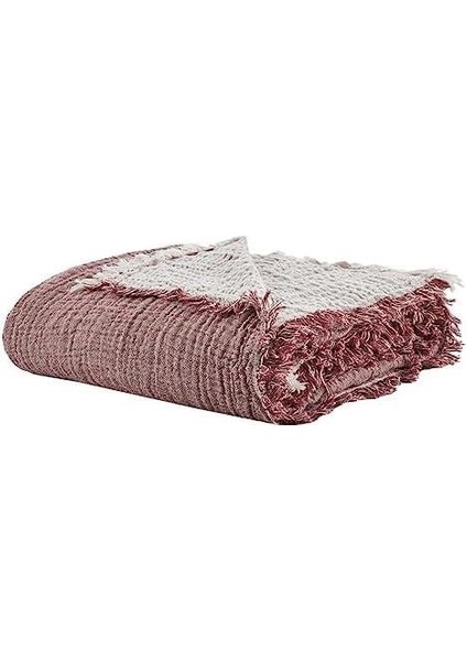 | Tissou | Tek KIŞILIK%100 Pamuklu Muslin Pike Yatak Örtüsü Vişne