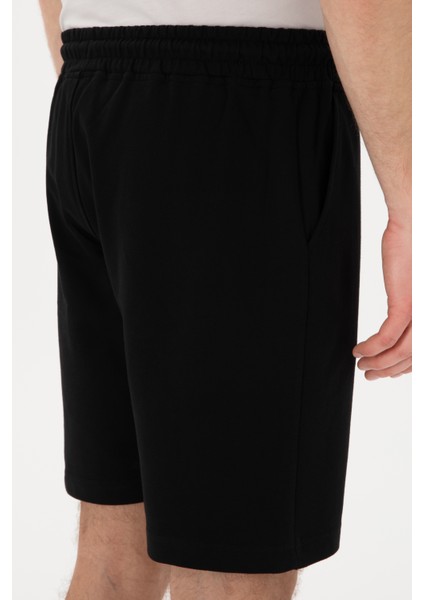 Erkek Siyah Şort (Örme) 50305933-VR046