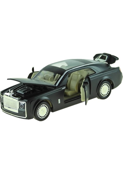 Oyuncak Metal Araba Çek Bırak Işıklı Sesli Phantom 13 cm Siyah