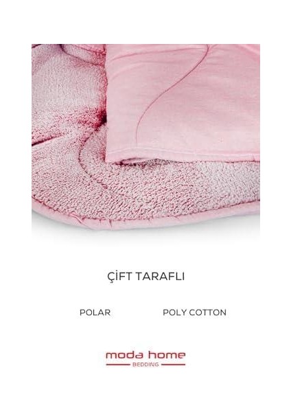Home Bedding Welsoft Pembe Yorgan Seti Tek Kişilik (1ADET Silikon Yastık ve Kılıfı Hedıye)