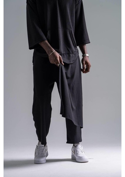 Beli Lastikli Bilek Paça Siyah Samuray Pantolon fiyatları