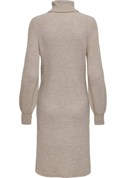 Only Onlsasha L/s Rollneck Dress Knt Noos Kadın Kahverengi Elbise - 15309197 fırsatları