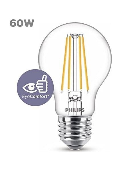 LED Classic 60W A60 E27 Non-Dim 2700K Sarı Işık LED Filament Ampul