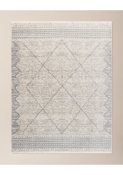 Banne Pamuklu Halı - Krem - 160X212 cm