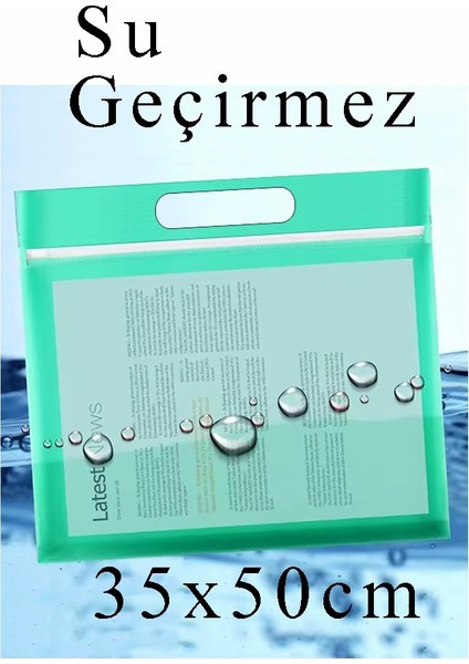 Renkli Plastik Fermuarlı Proje Dosyası 35X50 cm 3 Adet Tutmaçlı 38X55 cm Resim ve Proje Ödev Dosyası El Tutmalı