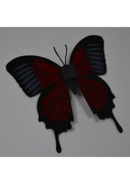 Kelebek Desenli Buzdolabı Magneti Kırmızı - Siyah fiyatları