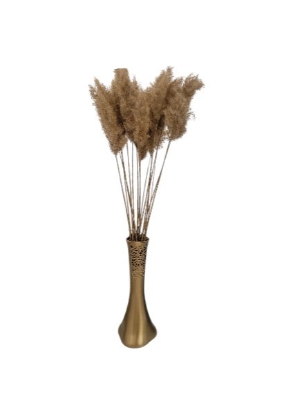 Fil Ayak Gold Pampas Çiçekli vazo