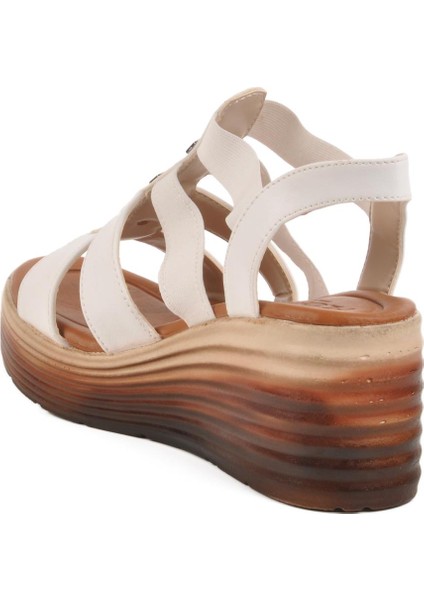 Beyaz Kadın Topuklu Sandalet T-001 Z fırsatları
