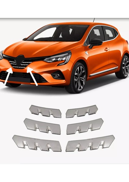 Renault Clio 5 Krom Ön Alt Panjur 6 Parça 2019 Üzeri
