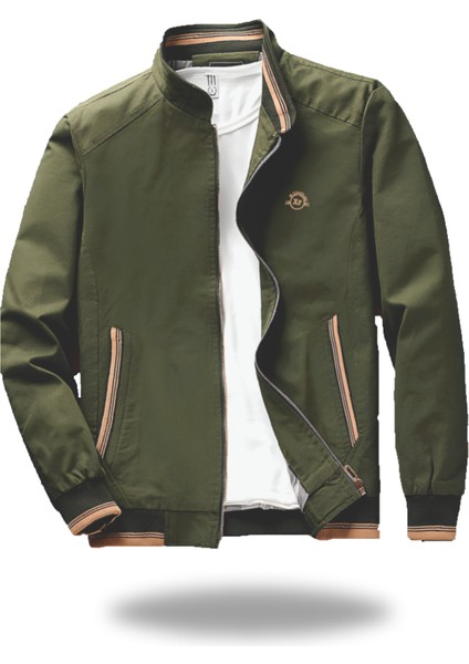 Nakış Armalı Mevsimlik Erkek Mont & Ceket Yeşil