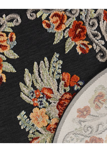 Loubressac Daire Halı - Siyah/Kızıl Mavi - 160x160 cm fiyatları