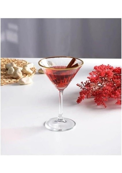 Elysia Golden Touch Kokteyl Kadehi, Şeffaf, 220 C