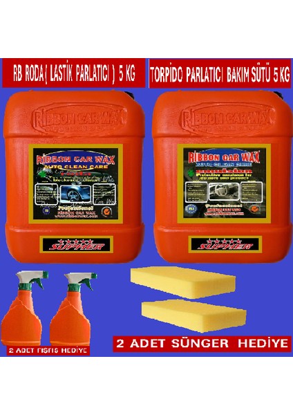 Ribbonwax Torpido Parlatıcı Sütsilikonu 5 kg + Lastikoarlatıcı 5 kg