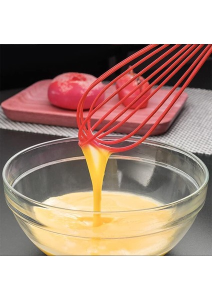 2'li Silikon Yumurta Puding Sos Kremşanti Çırpma Teli Çırpıcı