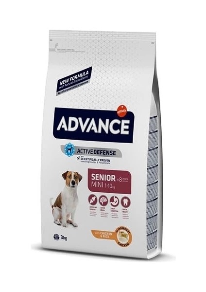 Advance Senior Mini Tavuklu Küçük Irk Yaşlı Köpek Maması 3 kg