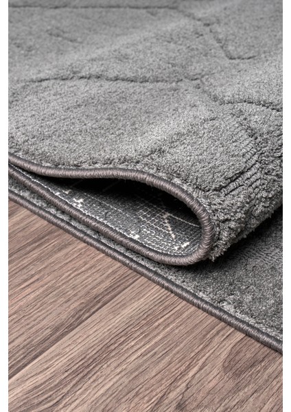 Jolly JL003 Antrasit Yumuşak Dokulu Salon Mutfak Koridor Oturma Odası Yolluk Halı Makine Halısı