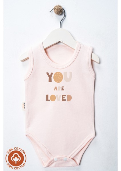 Unisex %100 Organik Pamuklu Love Baskılı 3-6-9-12 Ay 3lü Kolsuz Atlet Bebek Body Zıbın modelleri
