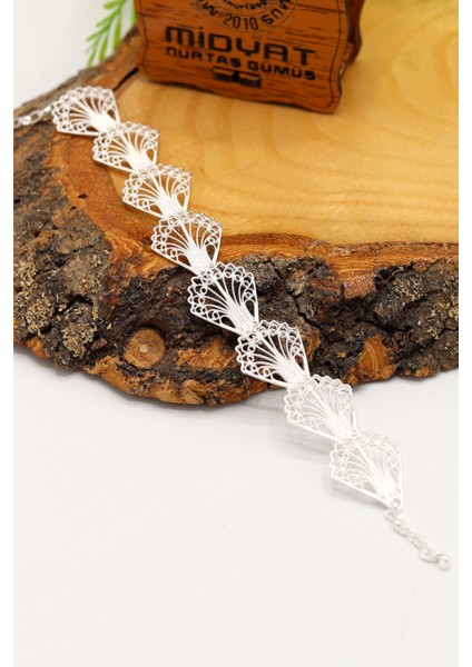 Istiridye Model 925 Ayar Gümüş Telkari Kadın Bileklik 201024179 fiyatları