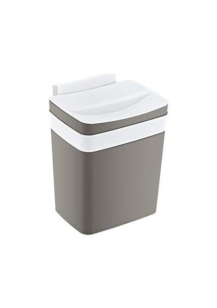 Soft Askılı Çöp Kutusu Terra 8,5 Lt - Bej, Çok Amaçlı Askılı Çöp Kutusu, Dolap Kapağı Askılı, Mutfak ve Banyo Için