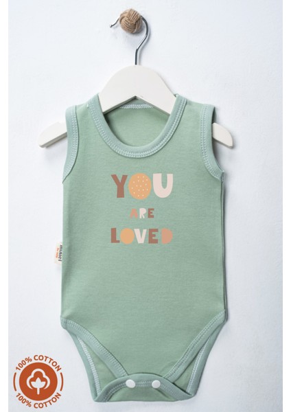 Unisex %100 Organik Pamuklu Love Baskılı 3-6-9-12 Ay 3lü Kolsuz Atlet Bebek Body Zıbın fiyatları