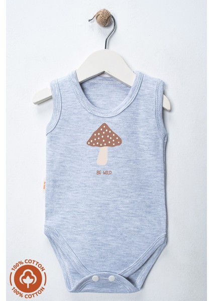 Erkek Bebek %100 Organik Pamuklu Bohem Baskılı 3-6-9-12 Ay 3lü Kolsuz Atlet Bebek Body Zıbın