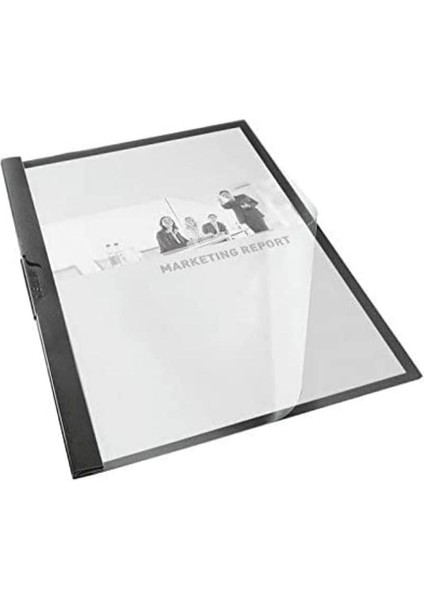 Sıkıştırmalı Dosya Sırttan Klips A4 Siyah 5637