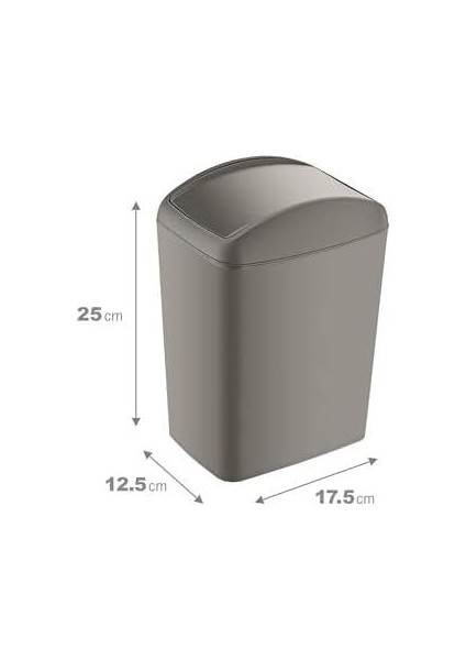 Soft Çöp Kutusu Döner Kapak 5 Lt Bej