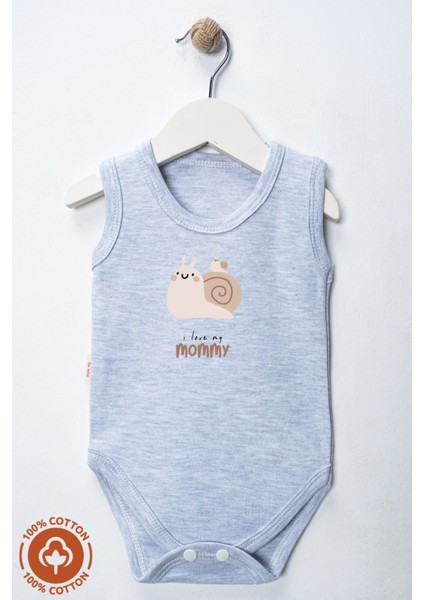 Unisex %100 Organik Pamuklu Love Baskılı 3-6-9-12 Ay 3lü Kolsuz Atlet Bebek Body Zıbın modelleri