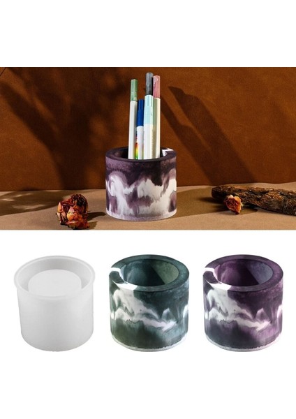 Silikon Epoksi Taş Tozu Mumluk Kalemlik Saksı Kalıbı 7x8.5 cm fiyatları