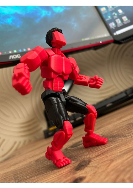 Dummy Red Hulk 3D Baskı Hareketli Figür – 16 cm Koleksiyonluk Oyuncak
