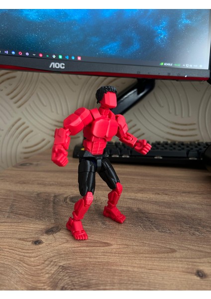 Dummy Red Hulk 3D Baskı Hareketli Figür – 16 cm Koleksiyonluk Oyuncak modelleri