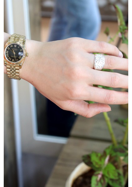 Yöresel Hasır Model El Işçiliği 925 Ayar Gümüş Kadın Yüzük 201024193 modelleri