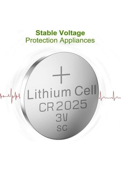 CR2025 Pil 5'li Paket Lityum Düğme Pil 3V 2025